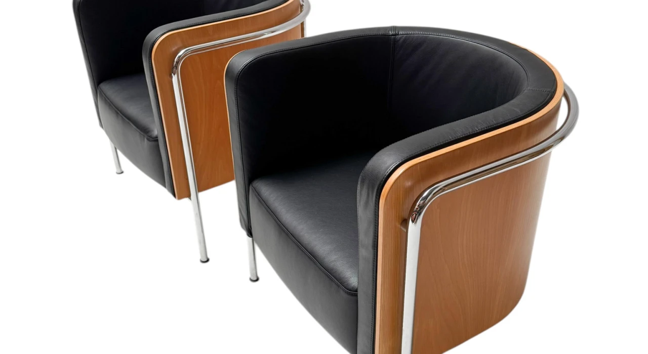 Bauhaus Style S3002 Club Tub Armchairs by Christoph Zschoke for Thonet, 2000s